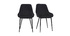 Chaises en velours noir (lot de 2) HOLO