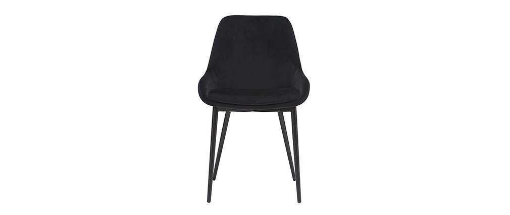 Chaises en velours noir (lot de 2) HOLO