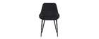 Chaises en velours noir (lot de 2) HOLO