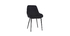 Chaises en velours noir (lot de 2) HOLO