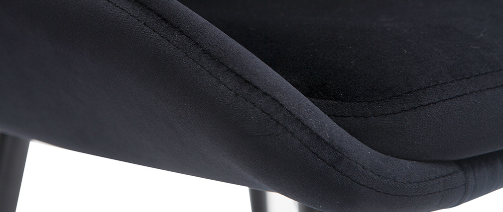 Chaises en velours noir (lot de 2) HOLO