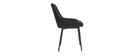 Chaises en velours noir (lot de 2) HOLO