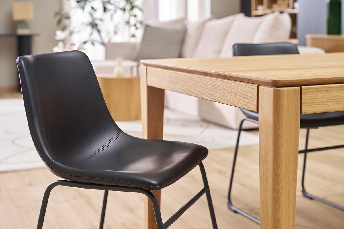 Chaises industrielles noires (lot de 2) NEW ROCK