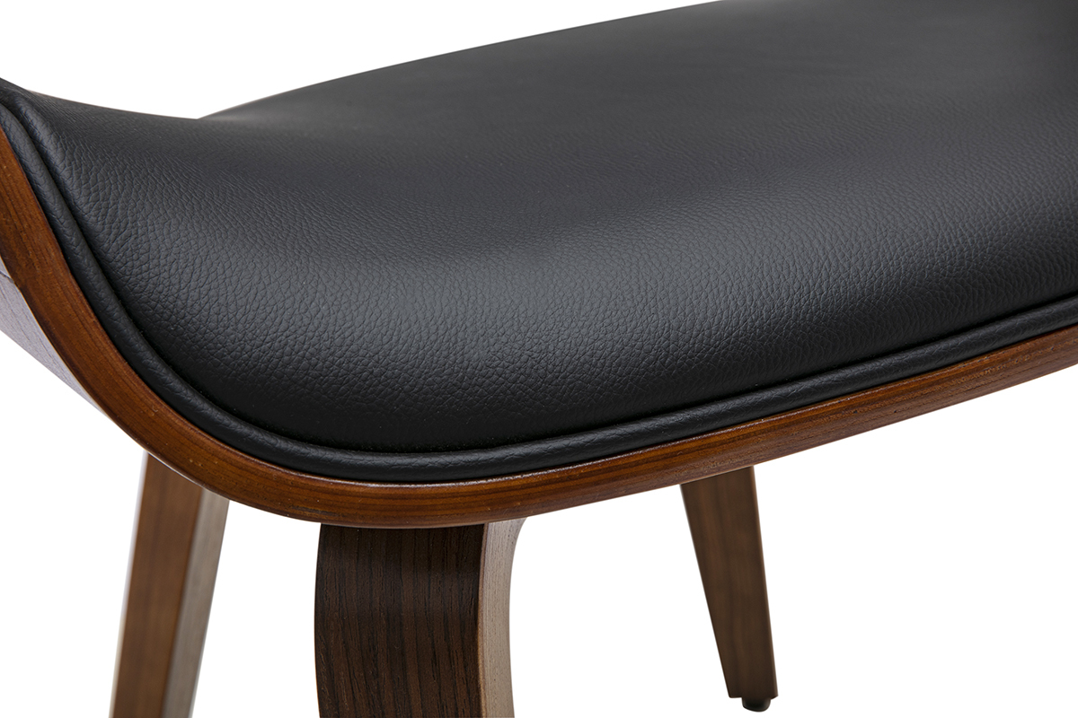 Chaises noires et bois fonc� noyer (lot de 2) SEVAN