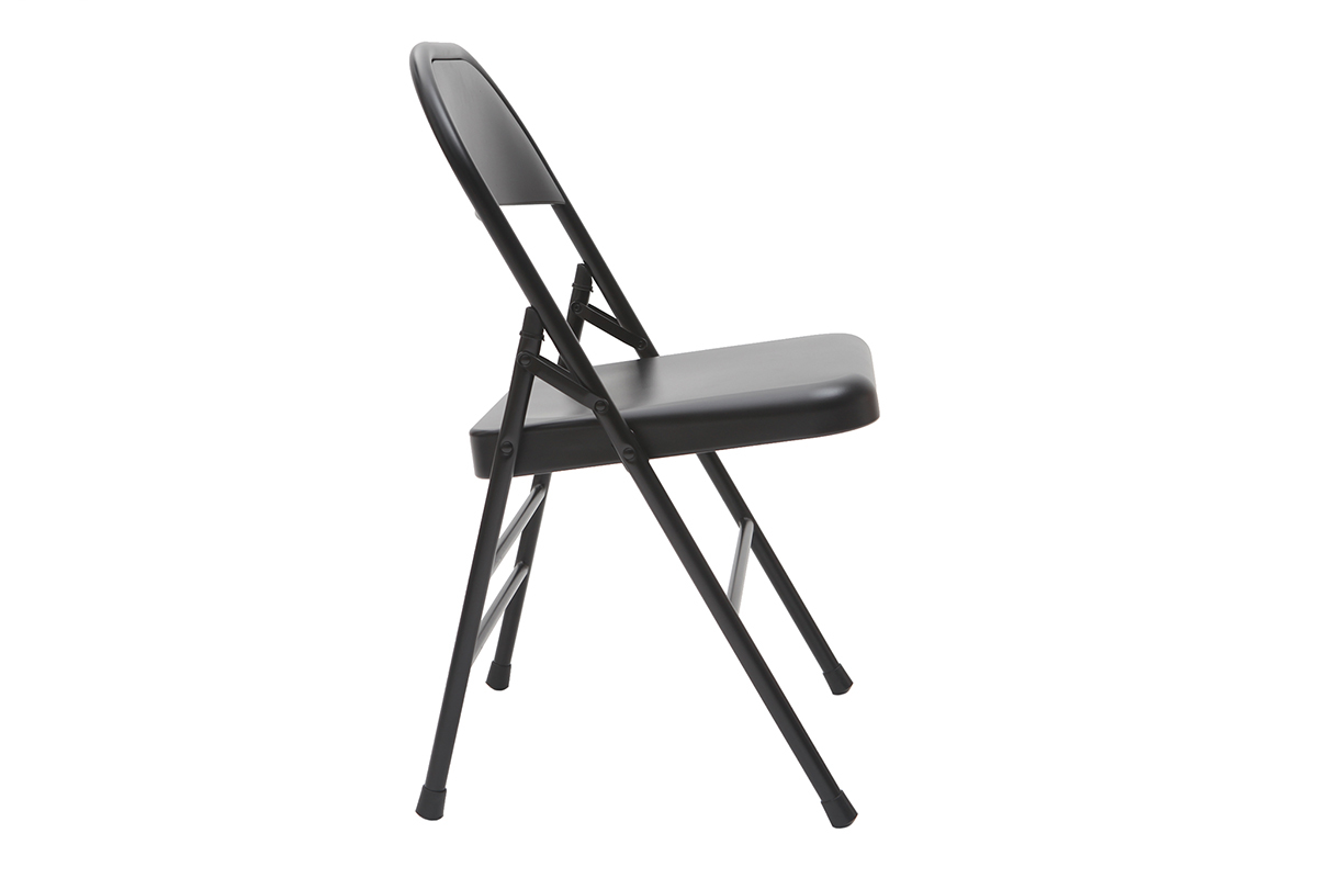 Chaises pliantes noires (lot de 2) ALI