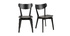 Chaises scandinaves bois noir (lot de 2) BAKI