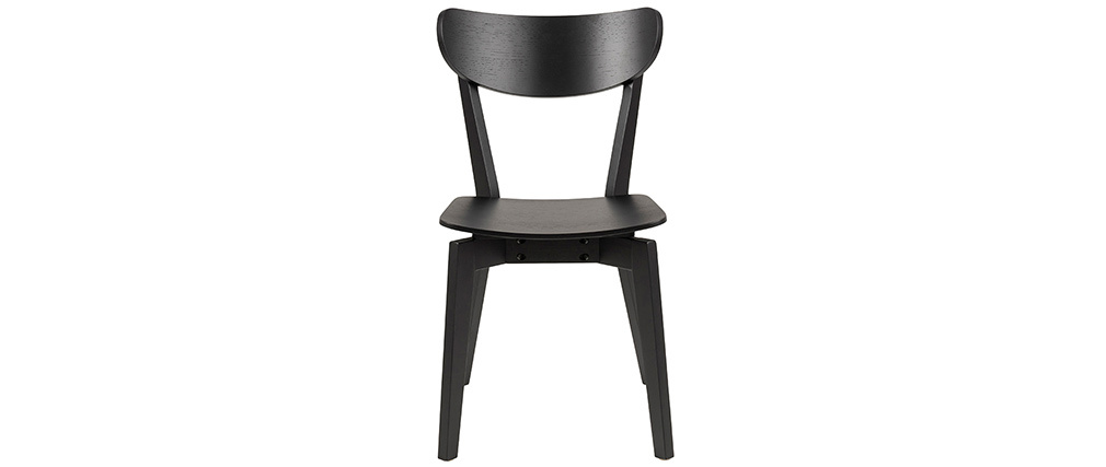 Chaises scandinaves bois noir (lot de 2) BAKI