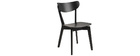 Chaises scandinaves bois noir (lot de 2) BAKI