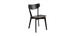 Chaises scandinaves bois noir (lot de 2) BAKI