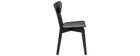 Chaises scandinaves bois noir (lot de 2) BAKI