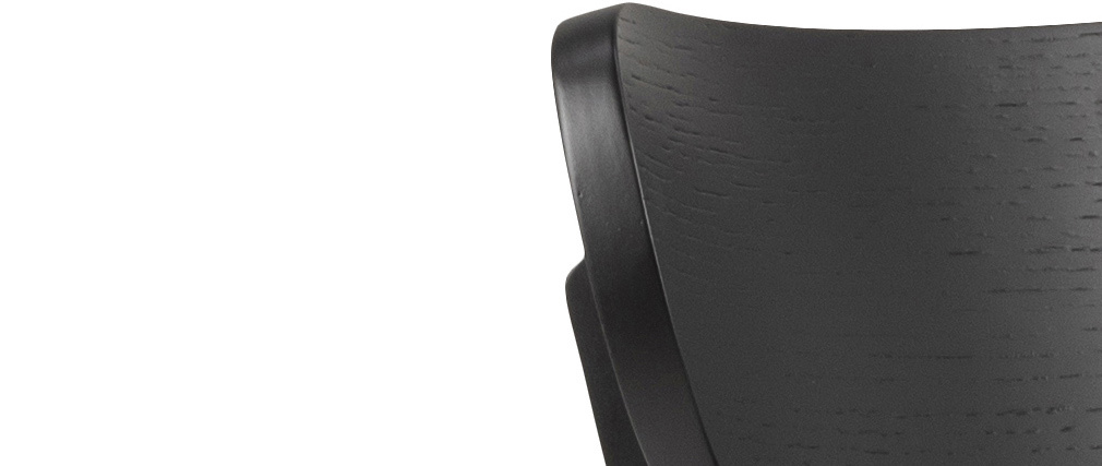 Chaises scandinaves bois noir (lot de 2) BAKI