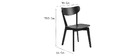 Chaises scandinaves bois noir (lot de 2) BAKI