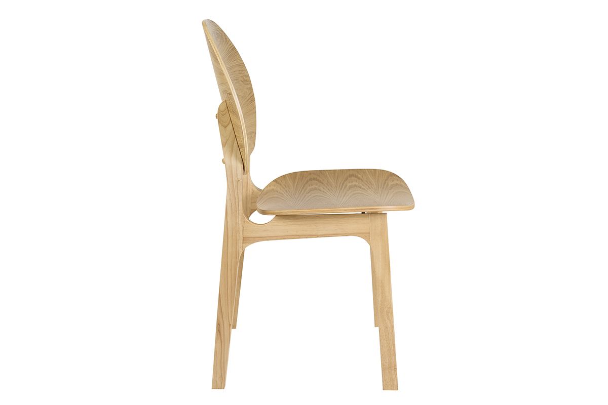 Chaises scandinaves en bois clair (lot de 2) ELTON