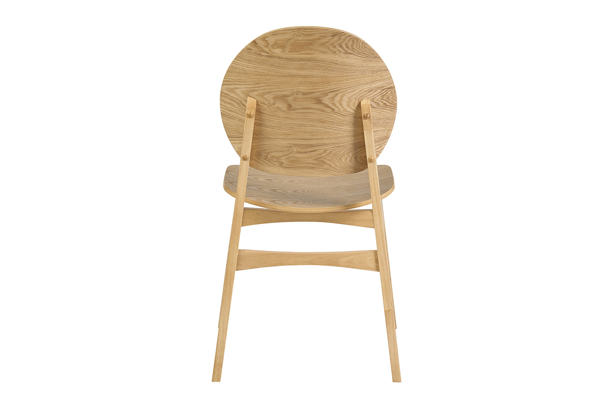 Chaises scandinaves en bois clair (lot de 2) ELTON