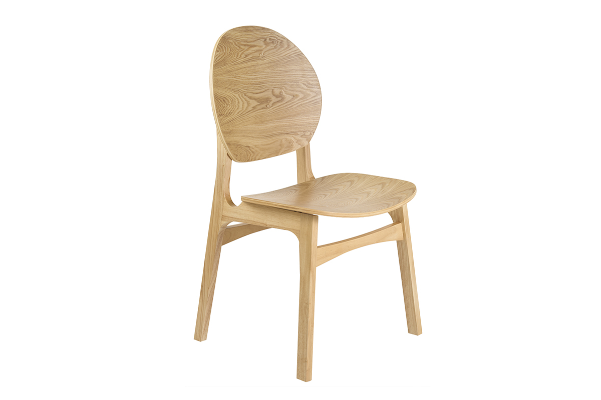 Chaises scandinaves en bois clair (lot de 2) ELTON