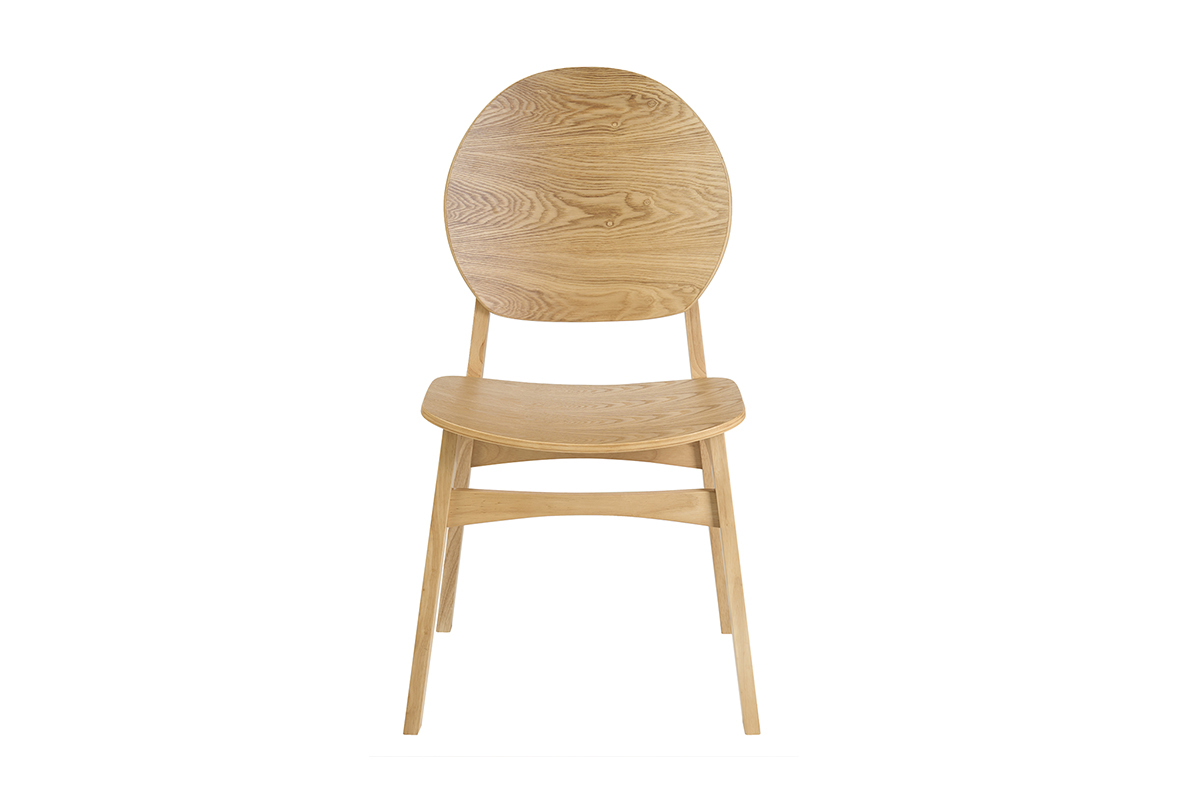 Chaises scandinaves en bois clair (lot de 2) ELTON