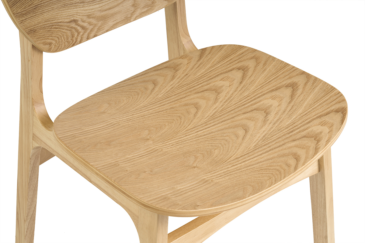 Chaises scandinaves en bois clair (lot de 2) ELTON