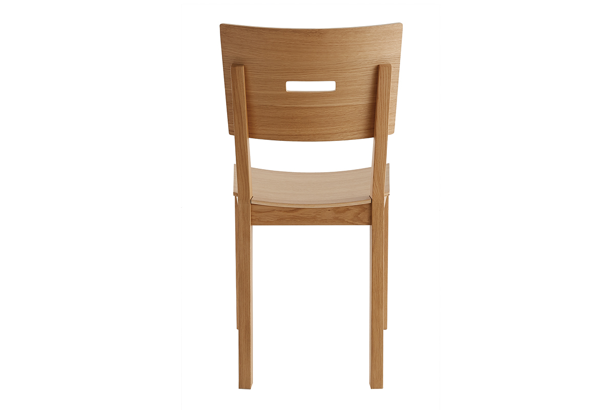 Chaises scandinaves en bois clair chne (lot de 2) ERA