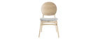 Chaises scandinaves en bois clair et tissu gris (lot de 2) ELTON