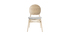 Chaises scandinaves en bois clair et tissu gris (lot de 2) ELTON