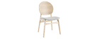 Chaises scandinaves en bois clair et tissu gris (lot de 2) ELTON