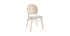 Chaises scandinaves en bois clair et tissu gris (lot de 2) ELTON