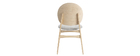 Chaises scandinaves en bois clair et tissu gris (lot de 2) ELTON