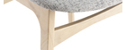 Chaises scandinaves en bois clair et tissu gris (lot de 2) ELTON