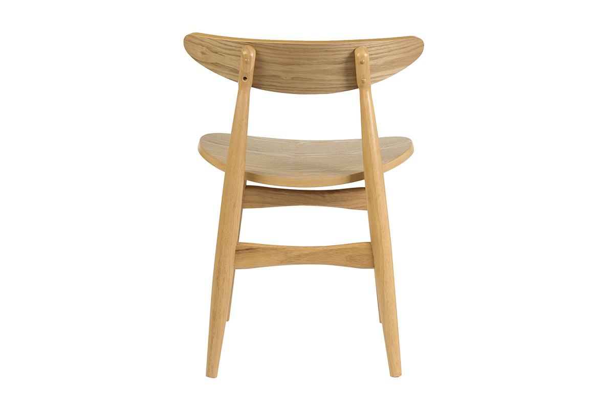 Chaises scandinaves en bois clair fr�ne (lot de 2) WALFORD