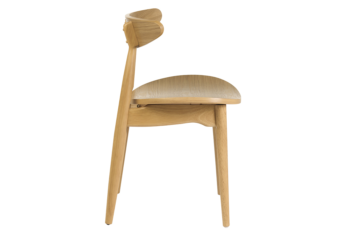 Chaises scandinaves en bois clair fr�ne (lot de 2) WALFORD