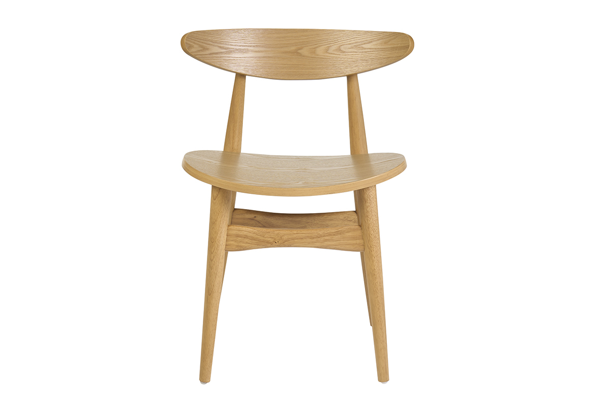 Chaises scandinaves en bois clair fr�ne (lot de 2) WALFORD