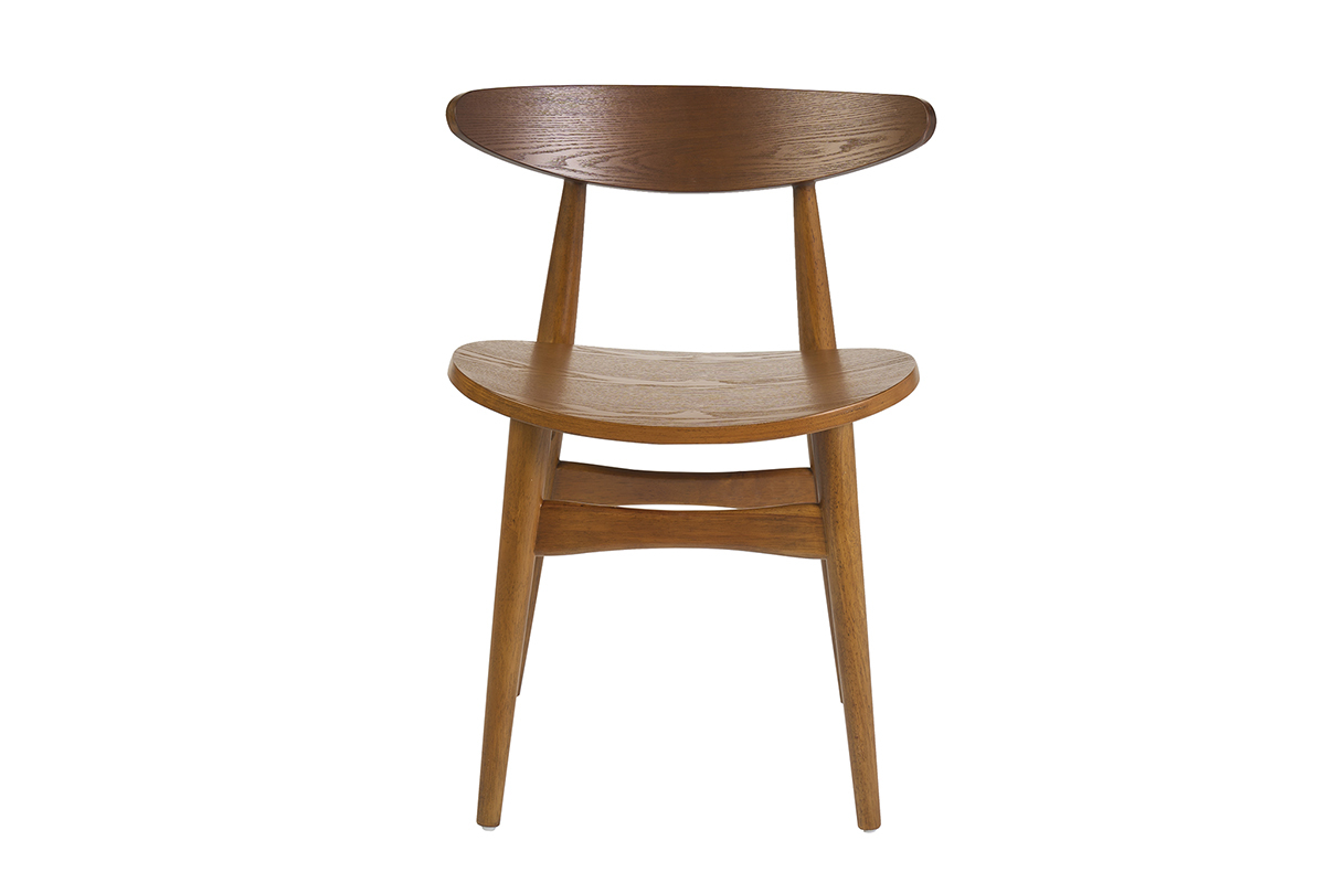 Chaises scandinaves en bois fonc� fr�ne (lot de 2) WALFORD