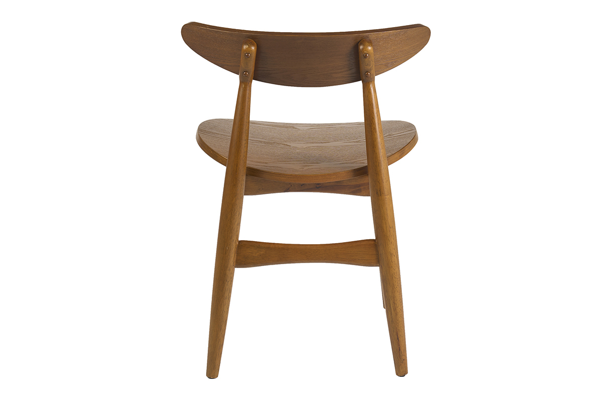 Chaises scandinaves en bois fonc� fr�ne (lot de 2) WALFORD