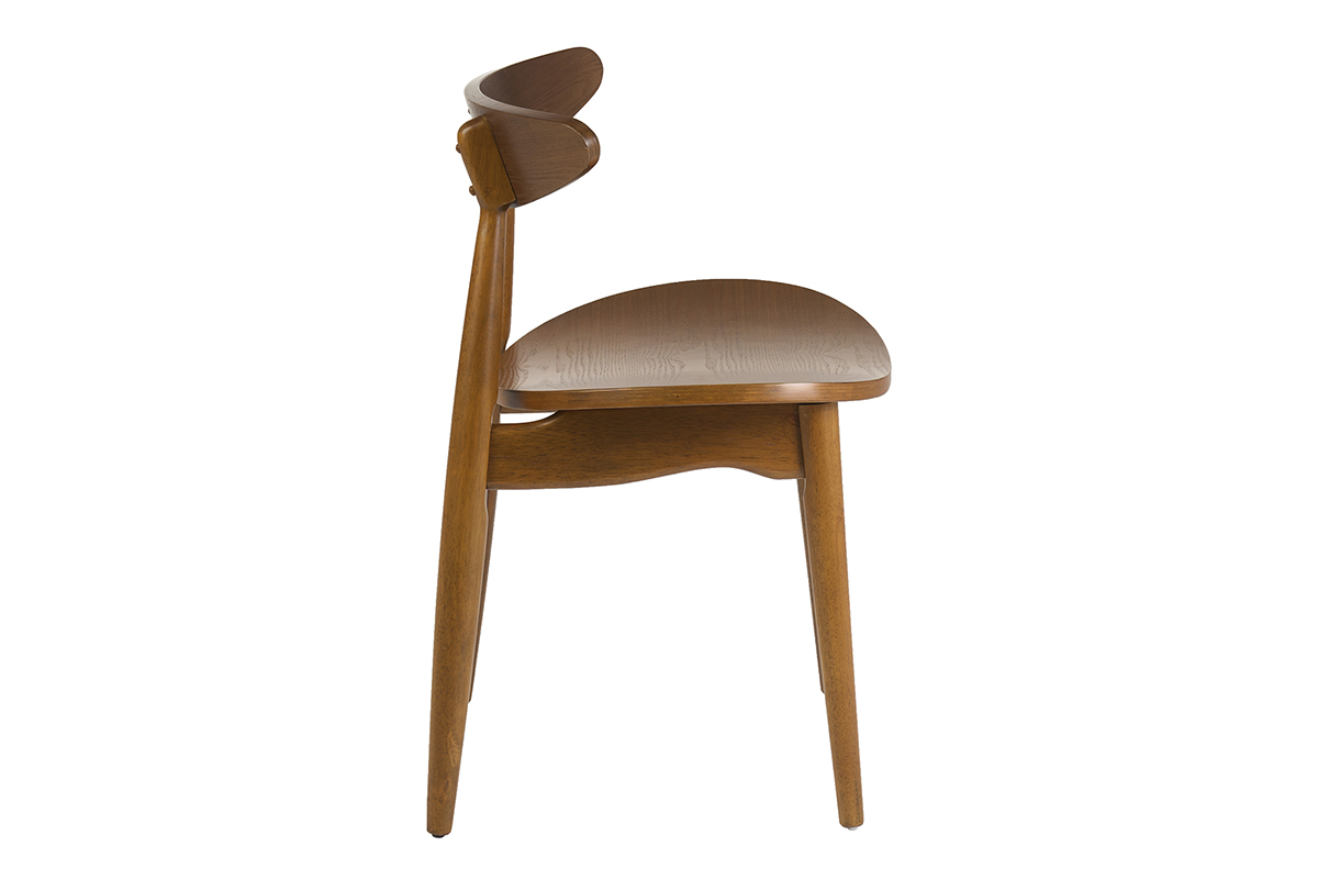 Chaises scandinaves en bois fonc� fr�ne (lot de 2) WALFORD