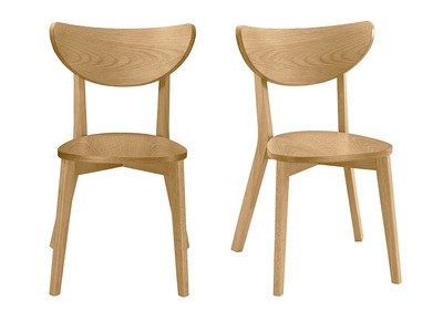 Chaises scandinaves finition ch&ecirc;ne (lot de 2) LEENA