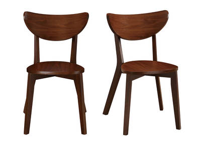 Chaises scandinaves finition noyer (lot de 2) LEENA