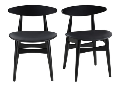 Chaises scandinaves noires (lot de 2) WALFORD