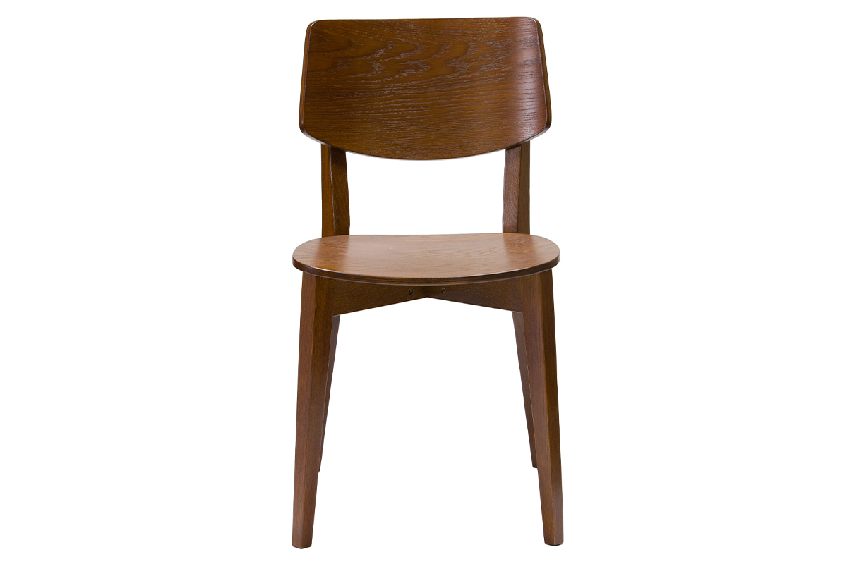Chaises vintage en bois fonc (lot de 2) AVEA