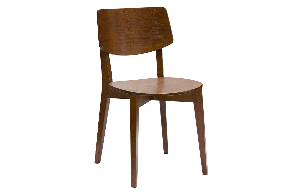 Chaises vintage en bois fonc (lot de 2) AVEA