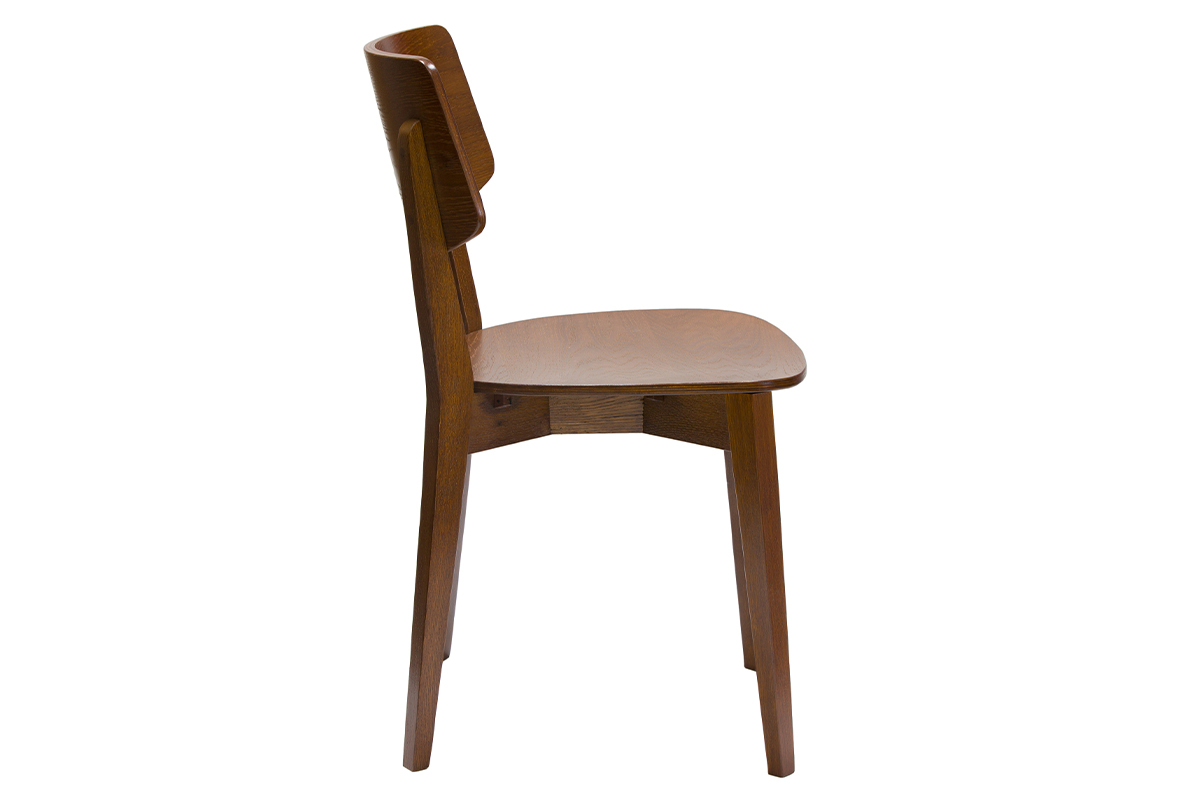 Chaises vintage en bois fonc (lot de 2) AVEA
