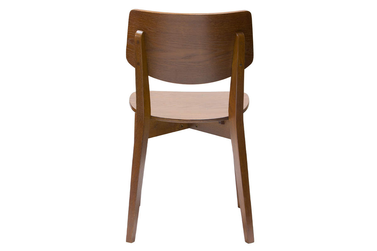 Chaises vintage en bois fonc (lot de 2) AVEA