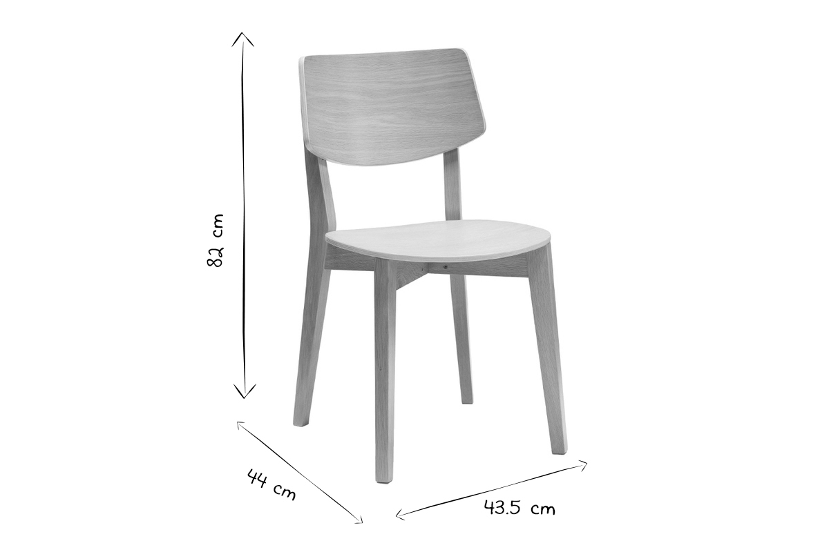Chaises vintage en bois fonc (lot de 2) AVEA