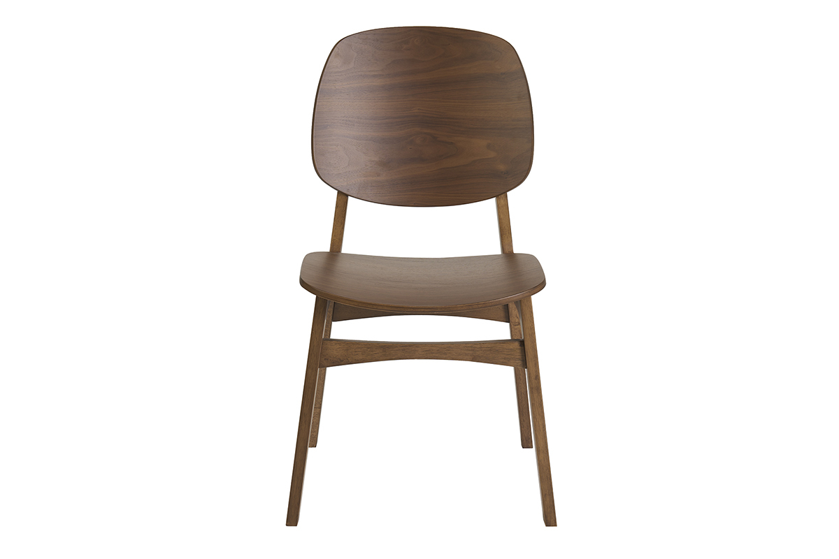Chaises vintage en bois fonc� noyer (lot de 2) SOQUETTE