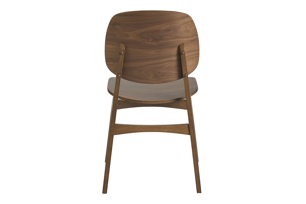 Chaises vintage en bois fonc� noyer (lot de 2) SOQUETTE