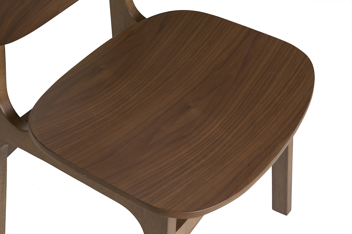 Chaises vintage en bois fonc� noyer (lot de 2) SOQUETTE