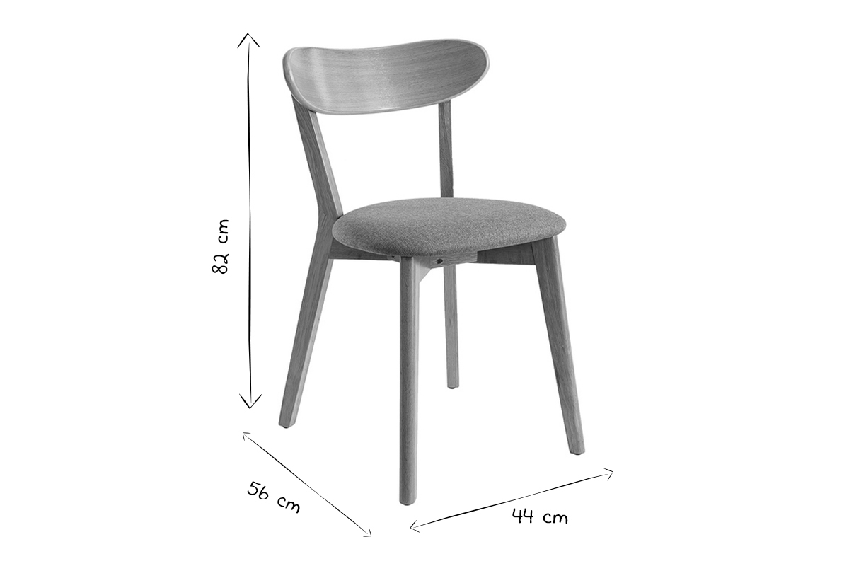 Chaises vintage noires (lot de 2) DOVE