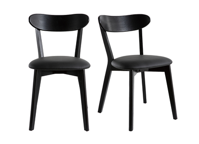 Chaises vintage noires (lot de 2) DOVE