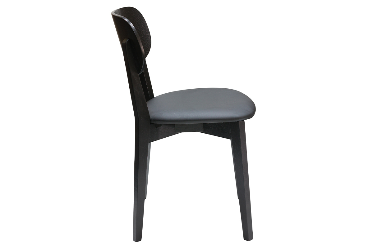 Chaises vintage noires (lot de 2) LUCIA