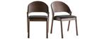 Chaises vintage noyer et noir (lot de 2) AVALON