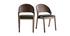 Chaises vintage noyer et noir (lot de 2) AVALON